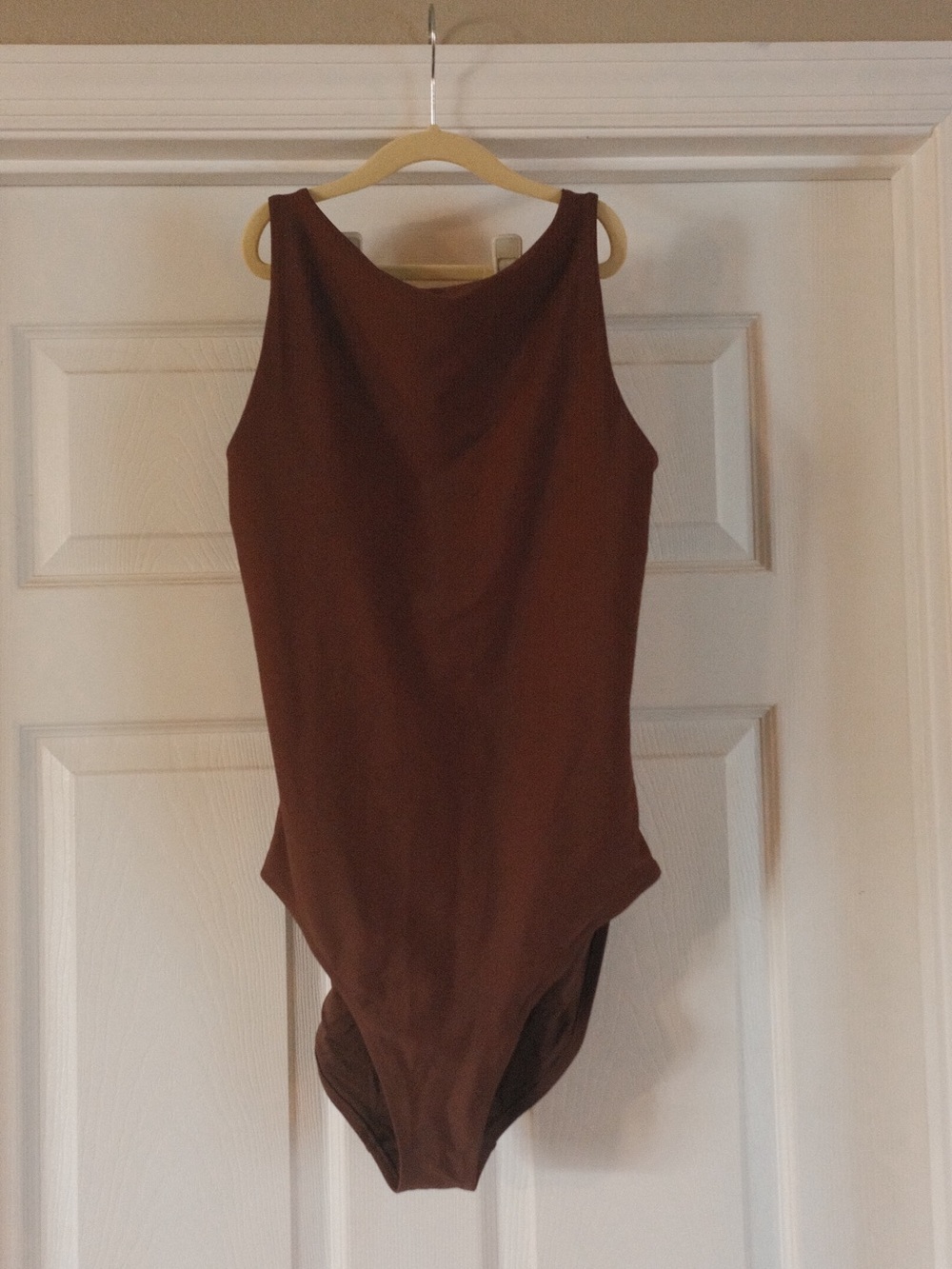 Classic Brown One-Piece Swimsuit